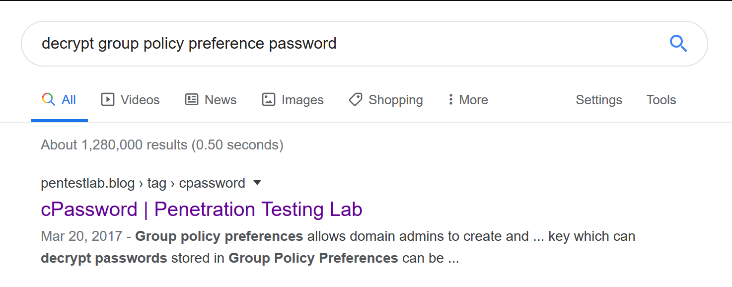GPP decryption script