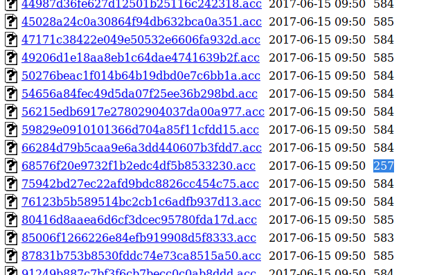 257 byte account file