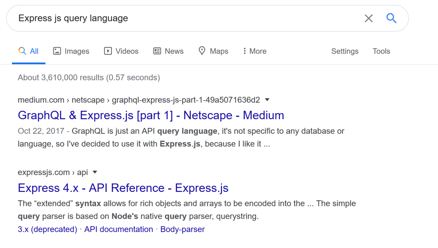Express GraphQL reference