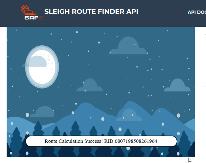 Sleigh Route Finder API Complete